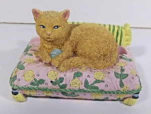 Lady Jayne Cottage Cat Pad Pen Holder 4in Vintage Floral Kitten Multicolor 8125 - Picture 1 of 6