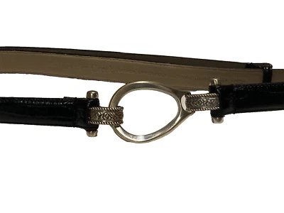 Cinturón para mujer Cold Water Creek mediano/grande cuero negro ajustable bohemio Foto 1 de 4