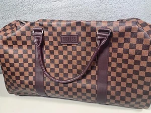 Benoss Milan Travel Duffle Bag - Checkered Brown - Picture 1 of 3