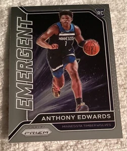 2020-21 Panini Prizm Anthony Edwards Emergent Rookie Card RC #3 Timberwolves - Picture 1 of 2