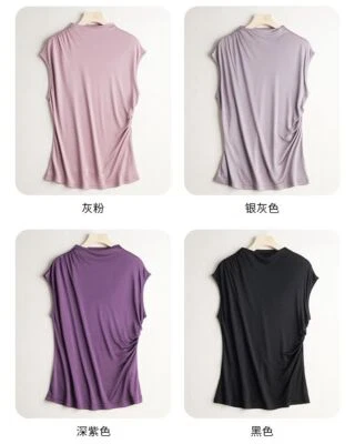 Lady Mulberry Silk Camisole Vest T Shirt Crew Neck Thermal Undershirt Tank Top - image 1 of 4