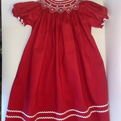 Vestido Largo Candyland Calado Niña’s 4T Rojo Pan de Jengibre Cascanueces Navidad Foto 1 de 4