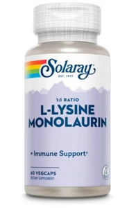 Solaray L-Lysine Monolaurin 1:1 Ratio 60 VegCap - Picture 1 of 1