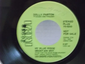 Dolly Parton,RCA 74-0243,"My Blue Ridge Mountain Boy"US,7" 45,PROMO,1968,rare,M- - Picture 1 of 2