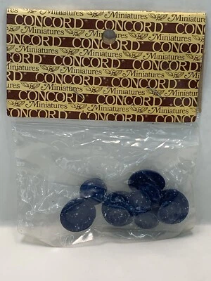 Concord Miniatures Spatterware Enamelware Blue Speck Bowls Plates Salad Plates - Image 1 of 4