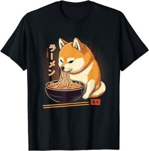 New ListingKawaii Shiba Inu Eating Ramen - Dog Lover Gift T-Shirt