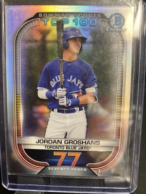 2021 Topps Bowman Scouts Topp 100 Jordan Groshans #BTP-77 - Image 1 of 2