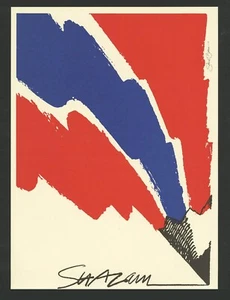 1985 Saul Bass SHAZAM Lithograph Poster Graphic Design Mohawk Paper Promotion - Picture 1 of 1