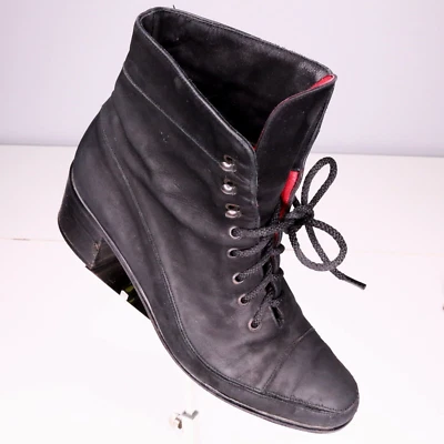 Botas Donna Karan Gamuza Cuero Negras Talla 5.5 M Mujer Hechas en Italia De Colección Foto 1 de 4