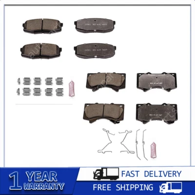2x Front Rear Disc Brake Pad and Hardware Kit for Toyota Land Cruiser 2008~2017 - Image 1 of 4
