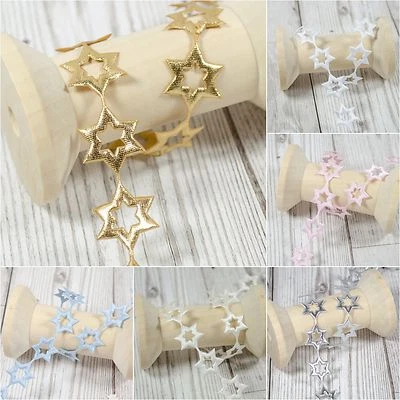 ABCCRAFTING Star Shiny Gold Christmas Decorations Winter Ornaments trim ribbon cut out