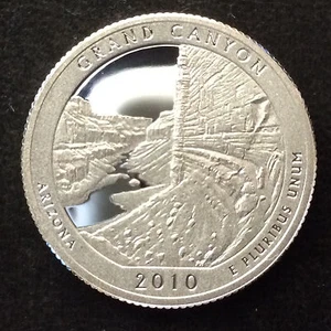 2010-S Washington Quarter Grand Canyon AZ Argento DCAM Proof Stati Uniti Moneta A4239 - Foto 1 di 5