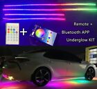4pcs/set 4FT + 6.5FT Chaser Underbody Light Strips Car Flexible Bluetooth+Remote
