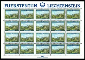 Liechtenstein 1982 Moritz Menzinger Paintings,Landscapes,Art,Mi.806-8,Bl x20,MNH - Picture 1 of 3