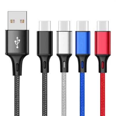USB A to Type C Cable Fast Charging Data Sync Lead for Samsung S8 S9 S10 S20 S21 - image 1 of 4