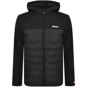 Ellesse Mens Jellico Jacket Full Zip Hooded Padded Medium Black - Picture 1 of 5