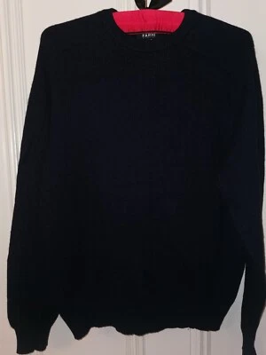 Новый джемпер Nicole Farhi 14 рупий 129 фунтов стерлингов. Черная/синяя 30% кашемировая 70% МЯГКАЯ овечья шерсть... - Изображение 1 из 4