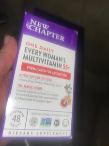 New Chapter, One Daily Every Woman's Multivitamin 55+. 48 Tablets, Exp 3/26 - Picture 1 of 4