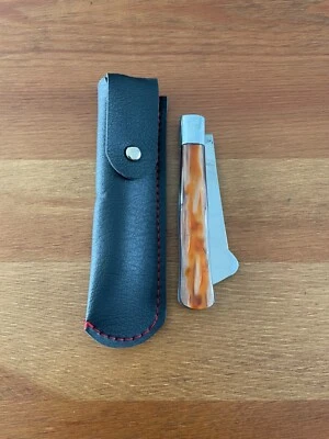 3" Grafting Field Folding Knife Steel Bolsters Sheath Plastic Scales From Spain - Image 1 of 4