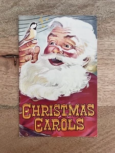 Folleto de villancicos de Navidad de colección de los años 50 con imagen de Santa Claus y pájaro Statesboro GA - Imagen 1 de 9
