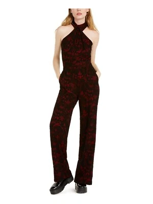 全新 Michael Kors 黑色红色花卉球衣连体裤 XL 码 185 美元 — 第 1/3 张图片