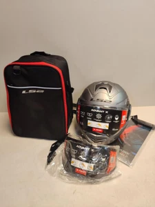 Motorradhelm LS2, Klapphelm ADVANT X solid matt Silber, Größe XL - Bild 1 von 3