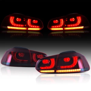 VLAND LED Rückleuchten Für VW GOLF MK 6 GTI R 2008-13 Rot Geraucht Bremsleuchten - Bild 1 von 11