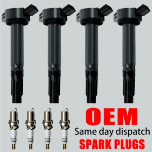 4X OEM Ignition Coil & 4X Iridium Spark Plugs For Toyota RAV4 Camry Venza UF487 - Picture 1 of 14