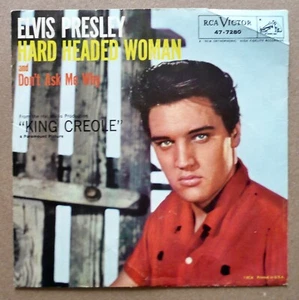 ELVIS PRESLEY Hard Headed Woman/ Don't Ask Me Why 1958 45 RPM RCA VICTOR 47-7280 - Picture 1 of 4
