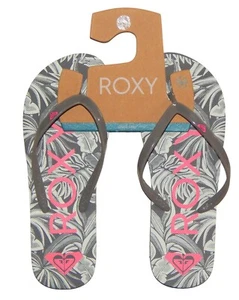 ROXY MELON III Flip Flops Floral Thongs Pool Sandals NWT Ladies Women's Size 10 - Picture 1 of 2