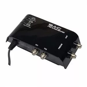 2-Wege Indoor TV Antennenverstärker Booster Digital Freeview 12 dB Gain Magic Eye - Bild 1 von 4