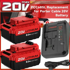 For PORTER CABLE 20V 20 Volt Lithium Battery Charger Max PCC680L PCC685L 6.0Ah - Picture 1 of 20