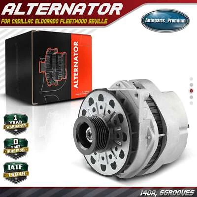 Alternador para Cadillac Eldorado Fleetwood Seville DeVille V8 4.9L 140A 12V CW Foto 1 de 4