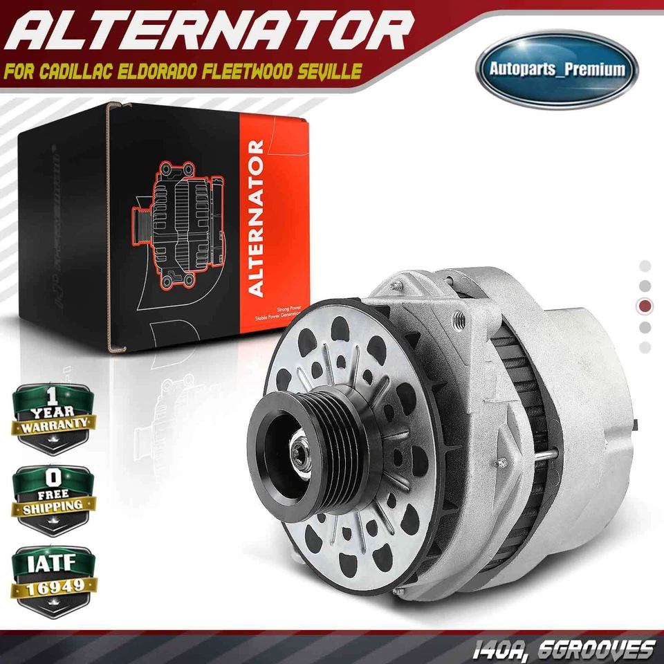 Alternador para Cadillac Eldorado Fleetwood Seville DeVille V8 4.9L 140A 12V CW Foto 1 de 4
