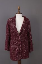 VERSACE JEANS COUTURE Purple Jasquard Wool Single Breast Coat Jacket