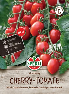 Cherry-Tomate 'Monterrey' - Solanum lycopersicum Mini-Dattel-Tomate, Samen 83247 - Bild 1 von 2