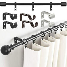 New Listing2 Pieces Adjustable Curtain Rod Wall Room Window Bracket Hook Holder Hardware Us