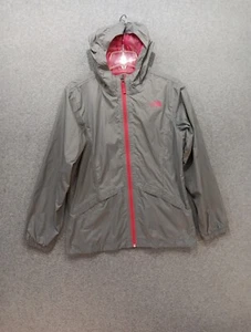 The North Face Rain Jacket Windbreaker Girl’s XL Gray Hooded Full Zip Mesh Lined - Picture 1 of 14