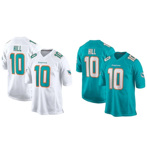 Tyreek Hill #10 Miami Dolphins Stitched White/Green Men's Size S-3XL Jersey Cover