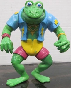 TMNT Genghis Frog - vtg 1989 Teenage Mutant Ninja Turtles Action Figure - Loose - Picture 1 of 9