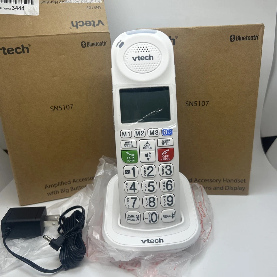 VTech Vtsn5107 Amplified Accessory Handset With Big Buttons & Display Vtevtsn510