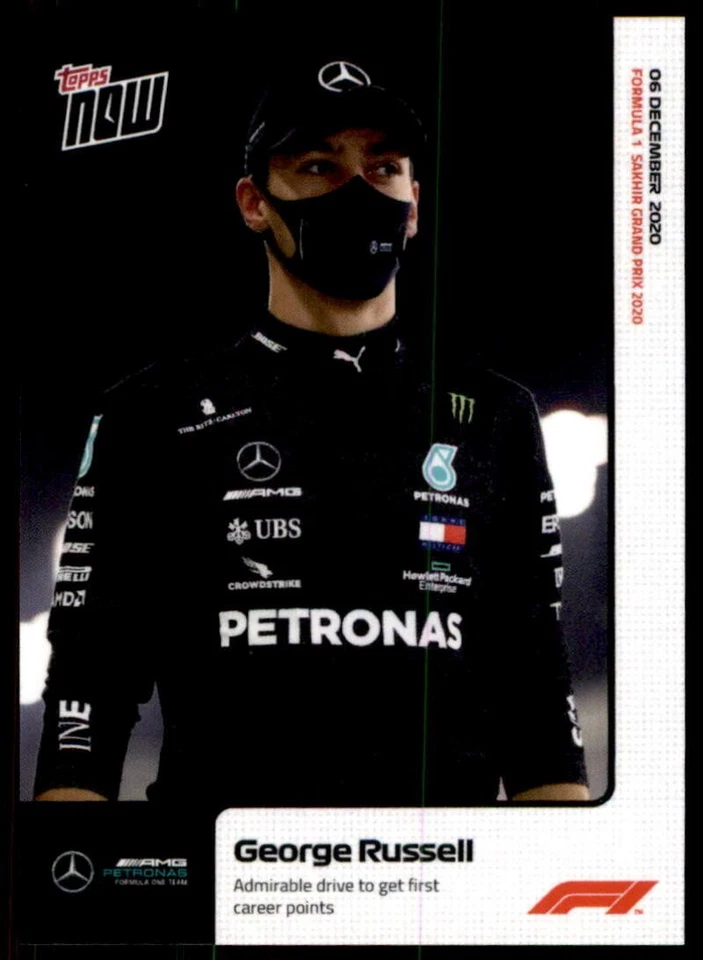 George Russell 2020 Topps Now F1 #19 RC /3137  - Image 1 of 2