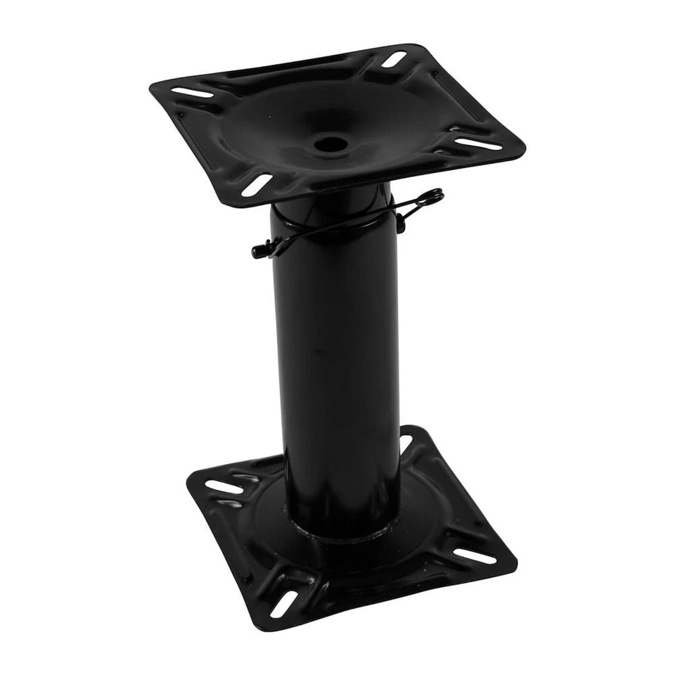 Pedestal de asiento de barco ajustable de 12-18" 6" de diámetro negro ABYC-B con montaje en asiento Foto 1 de 1