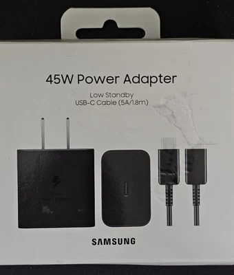 Samsung 45W Super Fast Charging USB-C Wall Adapter w/Type C Charging Cable  - Image 1 of 4