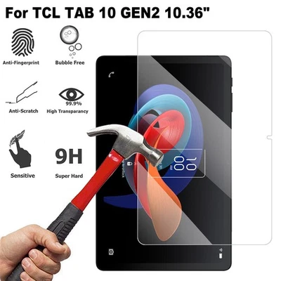 For TCL TAB 10 GEN 2 10.36" Tablet Clear Tempered Glass Film Screen Protector - Image 1 of 4