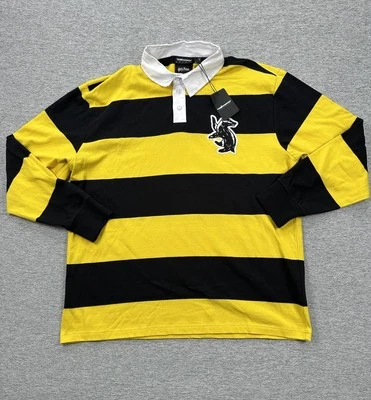 Polo de rugby The Hundreds x Harry Potter House para hombre 2XL negro amarillo Hogwarts NUEVO Foto 1 de 4