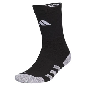 Adidas Adult Black Crew Polyester Cushion Traxion Performance Socks Sz M 6.5-9 - Picture 1 of 1