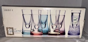 LUIGI BORMIOLI EXHIBIT V 12 PC SHOOTER CHILLER VODKA SHOT MURANO GLASS SET NEW - Picture 1 of 8