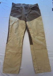 Vintage Wrangler Rugged Wear Jeans 34X30 Double Knees Brown Carpentry Pants - Picture 1 of 12