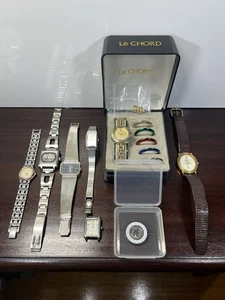 JOB LOT VINTAGE LADIES WATCHES Seiko, Enicar, Orient | For Parts & Repair Only - Picture 1 of 8